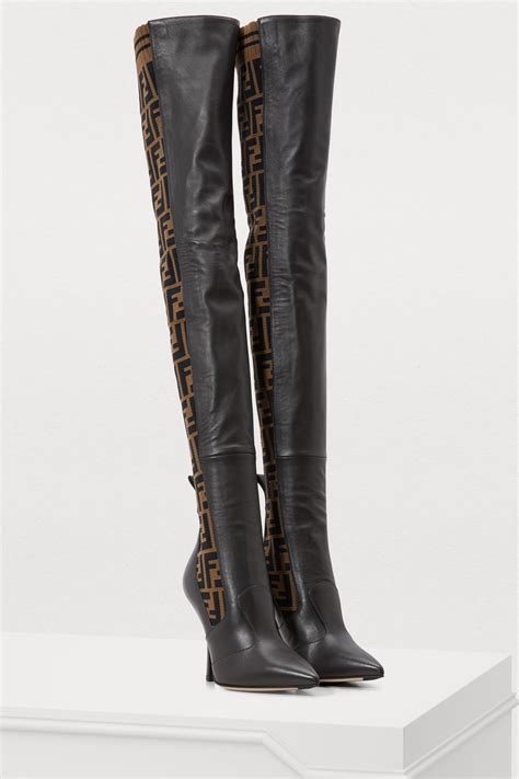 fendi boots knee-high|Fendi platform knee high boots.